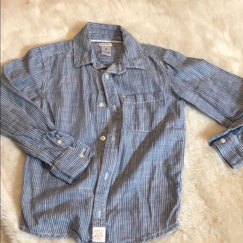 Carters boys striped soft cotton button down